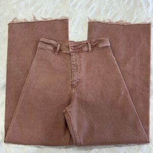 Zara Dusty Rose Wide Leg Jeans size 2